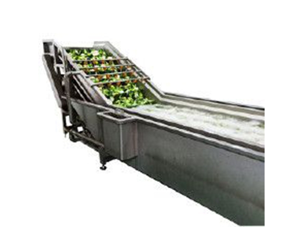 Vegetable washing and drying with running water